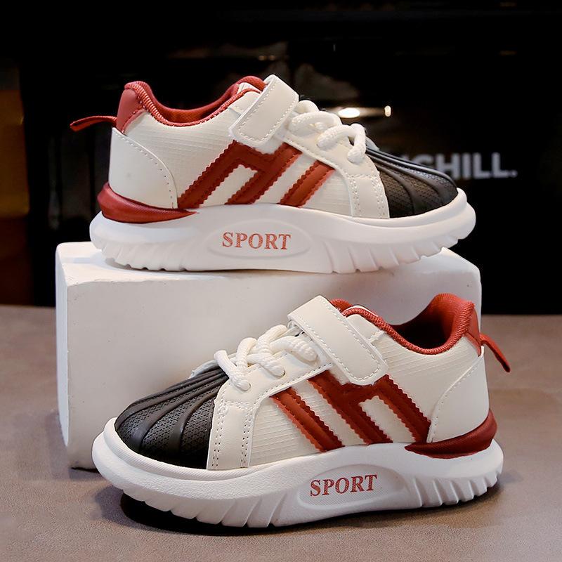 Girls' sports shoes 2025 new autumn soft-soled boys' shell head board shoes children's shoes medium and older children's casual shoes