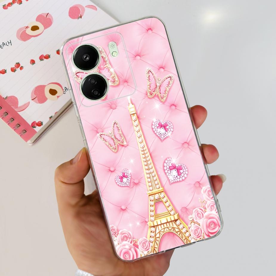 For Xiaomi Poco C65 Case Redmi 13C New Fashion Painted Back Cover 6.74'' Soft TPU Phone Case For Xiaomi Redmi 13C PocoC65 Bumper
