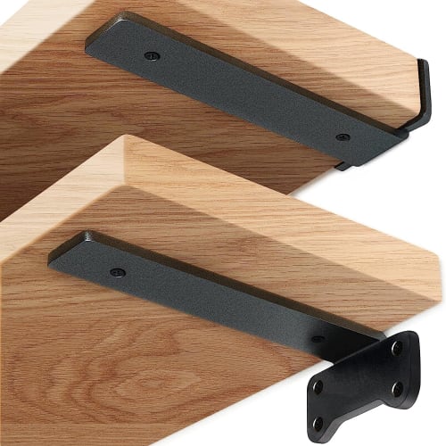 

SYWXJ Hidden Shelf Brackets, 5mm Thick, Heavy-Duty, Maximum Load Capacity 90kg, Iron Brackets, Inconspicuous Shelf Brackets, Wall-Mounted, Hidden Shel