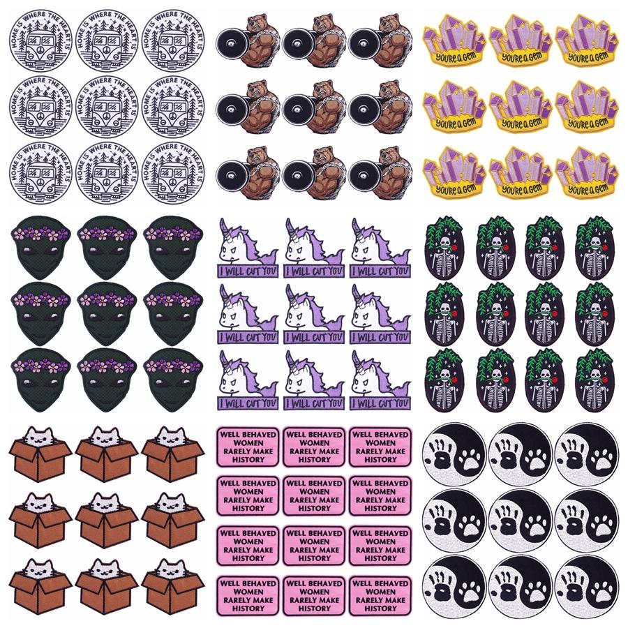 

10 шт./лот, вышивка, железные нашивки для одежды, нашивки для одежды, куртки, декор, аппликация, принадлежности для шитья