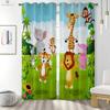 Forest Animal Care Cartoon Printed Drapes Suitable for Bed Room Living Room Kids Bed Room Decor Curtains Home Decoration