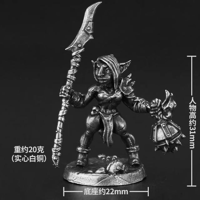 Ancient Goblin Warriors Soldier Model Action Figures Metal Toys Gifts Board Game Piece Desktop Car Interior Ornament Accessories