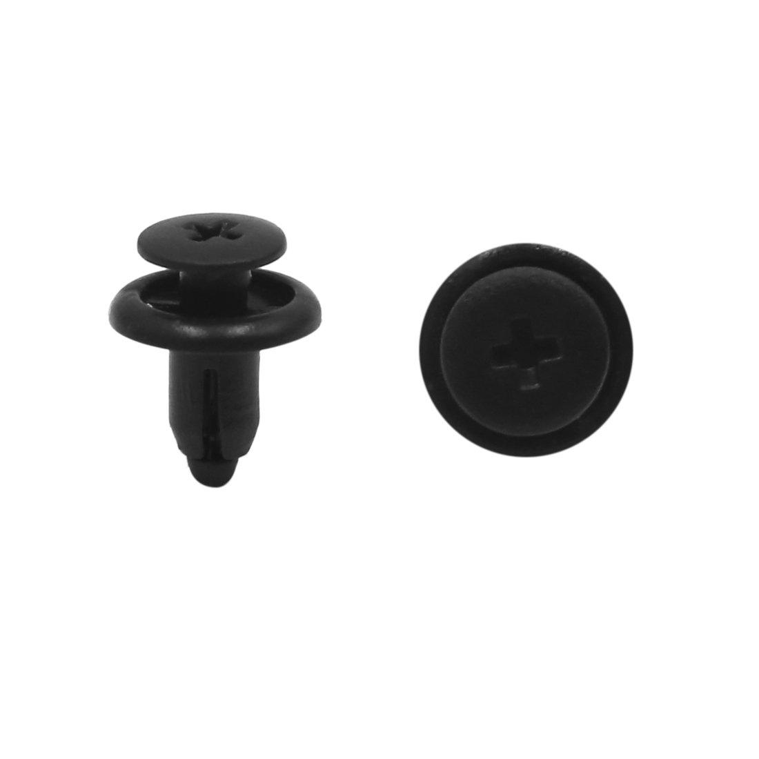 

uxcell Clips, 0.2 inch (6 mm) Hole Diameter, Plastic Rivets, Car Door Bumper, Fender, 14 x 18mm чёрный