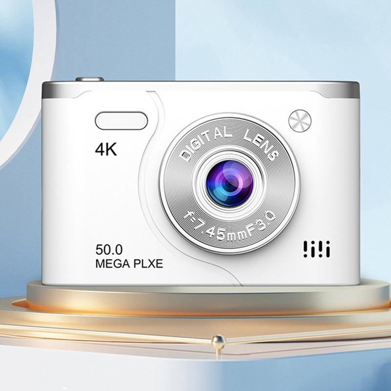 Retro Ccd Digitalkamera 4K Dual-Objektiv Videokamera 8x Zoom 2,4 Zoll Bildschirm 6400W Pixel Lange Akkulaufzeit Für Reisen Und Studenten