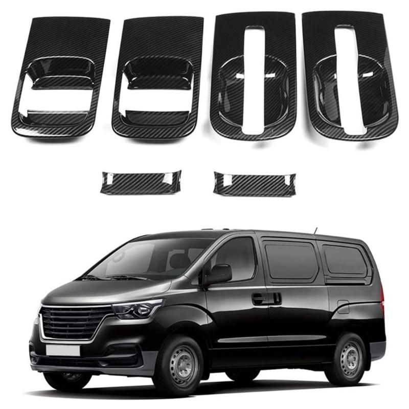 Car Door Handle Bowl Protectors ABS Carbon Fiber Design Anti Scratch Accessories Suitable for H1 I800 2018-2020 Models