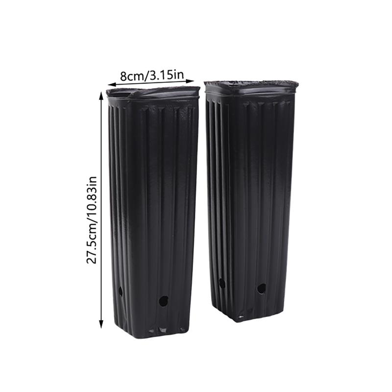 §20Pcs Plastic Deep Nursery Pots Treepots With Ventilation And Drainage Black Square Seed Starting Pots Flower Plant Containers