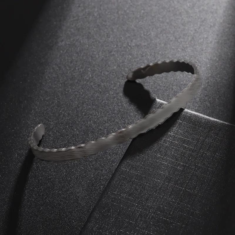 18k Stainless Steel Arabic Rune & Wave Calligraphy Bracelet