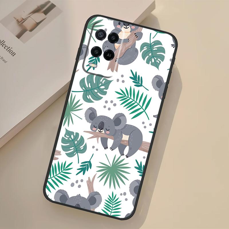 Cute Australia Koala Art Case For Oppo A94 A74 A54 A80 A60 A40 A18 A38 A58 A78 A98 A96 A76 A16 A15 A17 A57 A77 A5 Pro