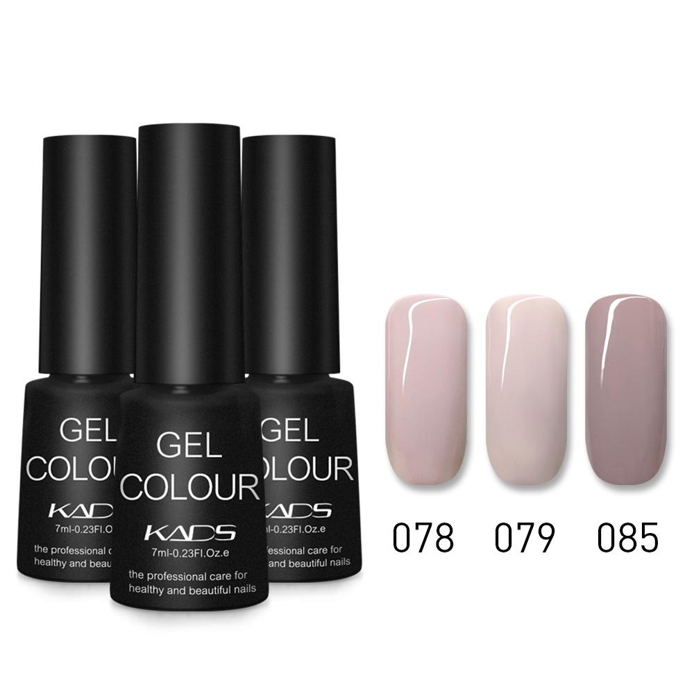 kads 3 buc/set Oja Gel de Unghii UV LED Soak Off Gel Lac de Unghii pentru Manichiură 7ml Semi Permanent Vernis Lac UV