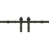 Sliding Door Hardware Set 400 Cm Steel Black