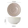 1Pcs Japanese tableware ceramic bowl single student dormitory bowls fruit salad soup rice net red noodles bowl zero waste