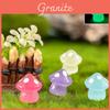 Décor Résine Champignon Lumineux Coloré Mignon Ornement de Bureau Miniature Lumineux