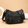 Leather Bag for Women Large Capacity Trendy Shoulder Bag Solid Color Bag