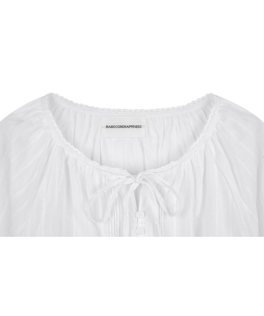 HARDCORE HAPPINESS Lovely Tie Pintuck Blouse
