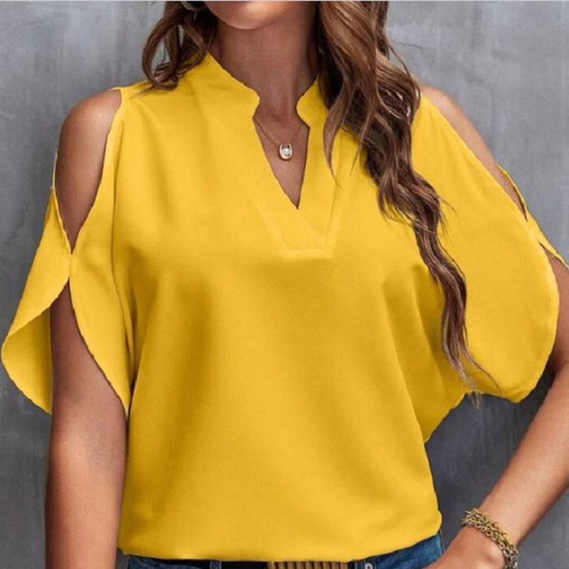 women spring summer puff sleeve off shoulder solid color pullovers t shirt blouse top