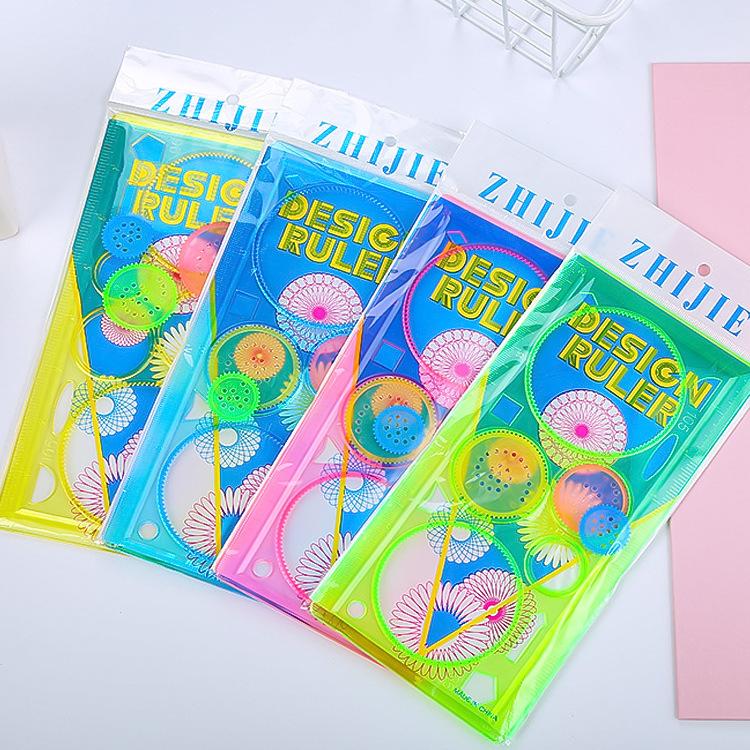 Geometry Spirograph Drawing Stencil Set Painting Template Ruler Art Craft Creative Children Kids Educational Toy Girls Boys Gift