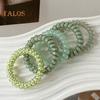 5Pcs Small Spiral Hair Coils High Elastic Ponytail Holder Women Adjustable Phone Cord Hair Ties Versatile Scrunchie Hair Accessories