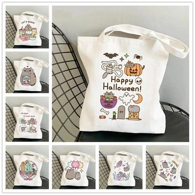 Borse a Spalla da Donna Cartone Animato Animale Borsa Tote Femminile Portatile Borsa da Shopping Tela Borse da Ragazza Portafoglio Riutilizzabile