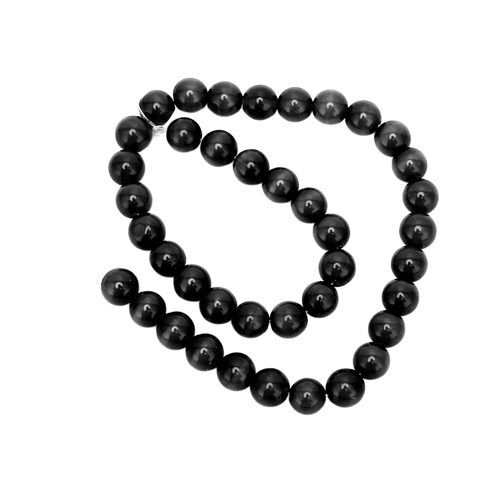 

Natural Stone Spacer Beads DIY Loose Beads for Making Necklace Bracelet Jewelry AccessoriesBlack