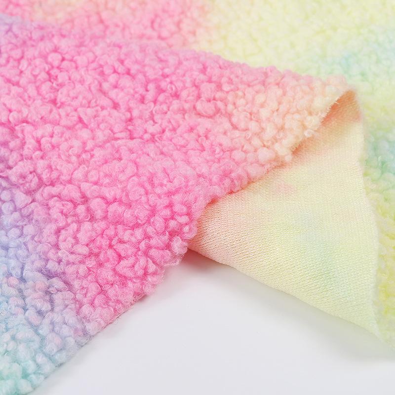 45x50cm Altai Thickened Big Granular Plush Fabric Autumn Winter Tie-Dye DIY Coat Toys Clothing Lining Teddy Cashmere Fabric