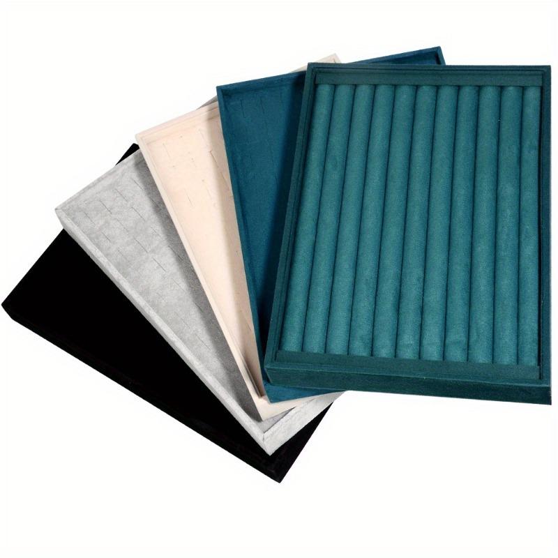 Samt Schmuck Aufbewahrungstablett Ring Ohrring Display Box Brosche Handwerk Klassifizierung Organizer Exquisite Tablett Fall