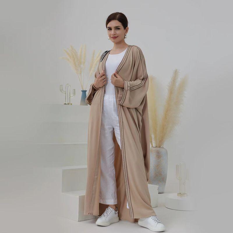 

New Arrival Party Embroidered Lace Cardigan Female Dress Embroidered Edge Cardigan Dress Apricot M/L