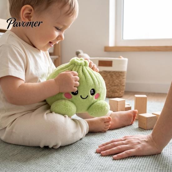 Stress Relief Squeeze Toy Giant Dumpling Pillow, Cute Plush Stuffed Steamed Bun Toy, Kawaii Doll Slow Rebound Soft Stretch Decompression Fidget