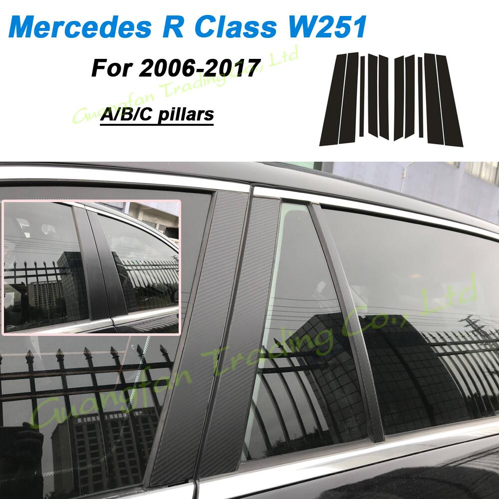 For Mercedes R Class W251 2006-2017 Car-Styling  Carbon Fiber Car Interior Center Console Color Change Molding Sticker Decals
