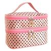 Clearance Double Layer Travel Makeup Bag Women, Large Cosmetic Case, Organizer for Travel-Size Accessories Bottles, Brushes, Skin Care Products