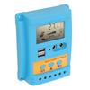 Solar Charge Controller 12V 24V Auto Identification 2 USB Port LCD Display High Efficiency for Sealed Battery 50A