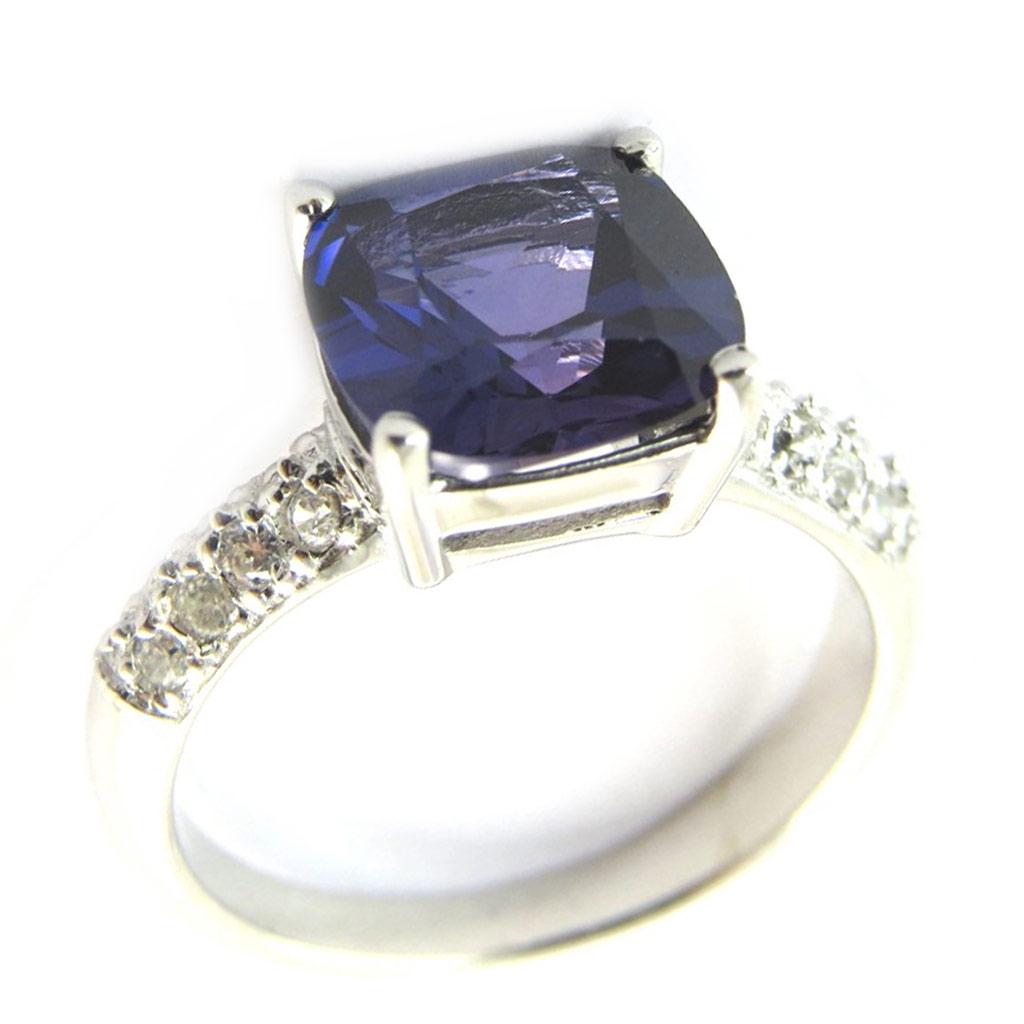 Deep Purple 'Sissi' Silver Ring