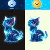Glow-In-The-Dark Switch Sticker Frog Cat Design Self-Adhesive Removable Pvc Switch Decoration For Home, Bathroom, Bedroom