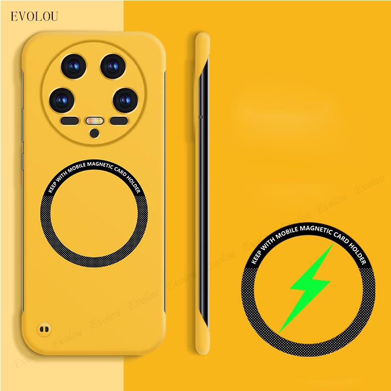 For Xiaomi 14 Ultra Case For Magsafe Magnetic Frameless Hard PC Phone Case For Xiaomi Mi 14ultra 14 Pro Wireless Charging Shell