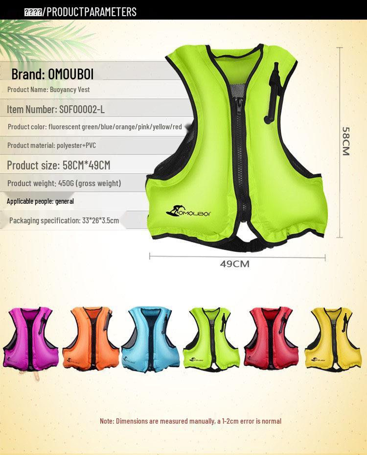 Felnőtt és Gyermek Nagy Felhajtóképességű Mellény Fürdőruha Úszáshoz, Motorcsónakázáshoz és Vízimentéshez
