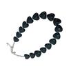 Minimalist Black/Clear Acrylic Heart Pendant Necklace/Bracelet Fashionable Neckchain/Bangle Jewelry for Women Girls