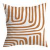 Orange Geometric Abstract Cat Print Pattern Cushion Cover for Home Living Room Sofa Decoration   Pillowcase