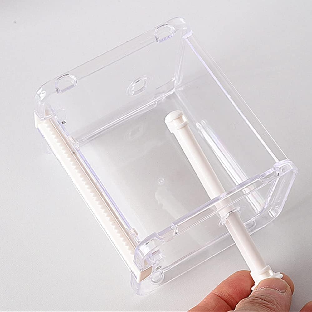 2 Pack Washi Tape Dispenser Cutter Transparent Acrylic Visible Roll Tape Holder Storage Desktop Office Tape Dispensers