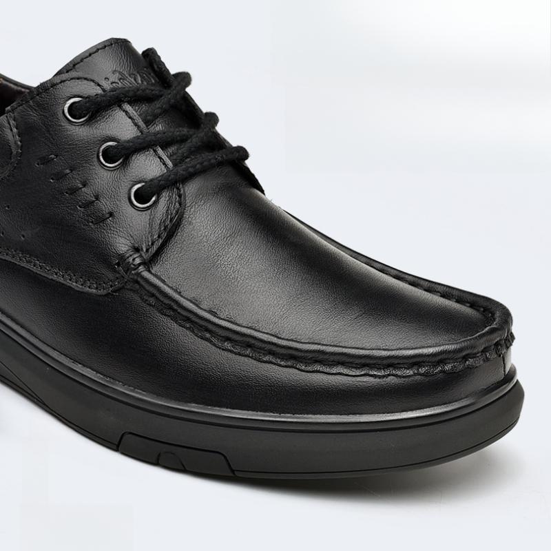 Men's Genuine Leather Casual Shoes Business Casual Shoes Comfortable Soft Sole Anti Slip Lazy Driving Shoes
