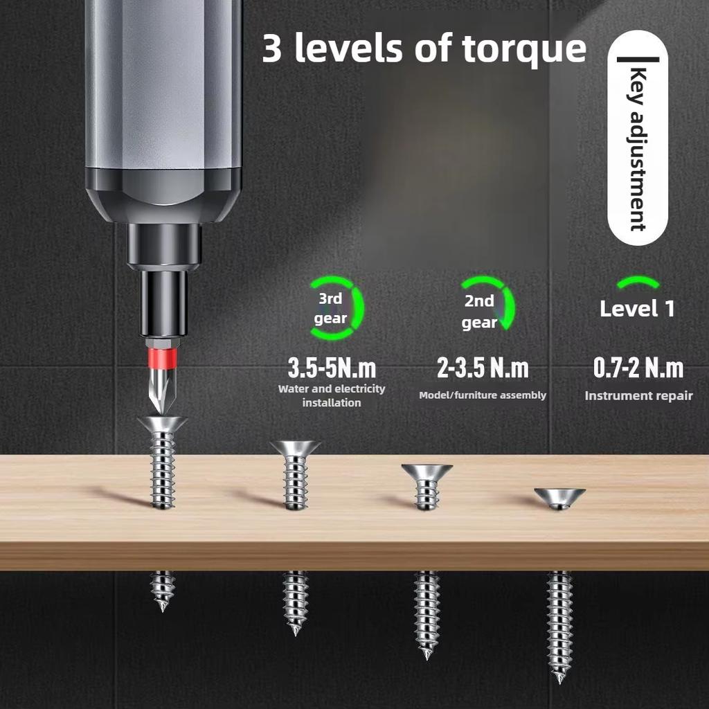 Mini Electric Screwdriver Set 4V Smart Cordless Electric Screwdrivers TYPE-C Rechargeable 33 Bit Set Drill Power Tools Kit