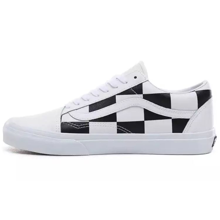 

Кроссовки унисекс в кожаную клетку Vans Old Skool Белый Черный VN0A4BV5TPL