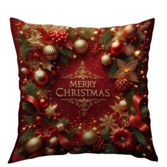 

Christmas Decorative Cushion Cover Snow Christmas Tree Reindeer and Joy Pattern Soft and Comfortable Suitable for Living Room Bedroom Pillow Case 45*45cm