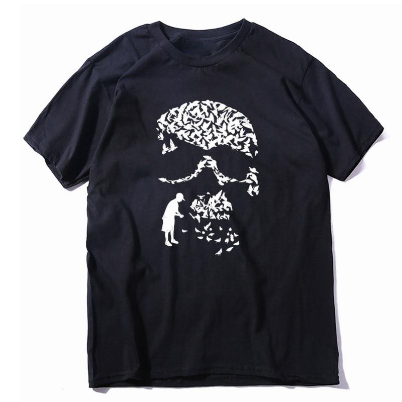 COOLMIND 100% Cotton Short Sleeve Creative Men T Shirt Casual Summer Loose Men Tshirt Tee Shirts Mens o-neck Male t-shirt