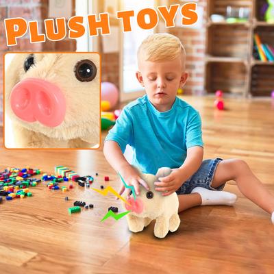 Cute Electric Plush Pig - Walks, Wiggles & Makes Realistic Sounds, Soft Stuffed Toy For Toddlers