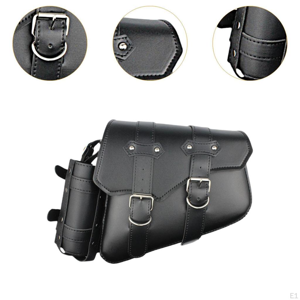 Motorcycle Side Bag Cup Holder Organizer Solo Carrier Pannier Saddlebag for Bike Travel