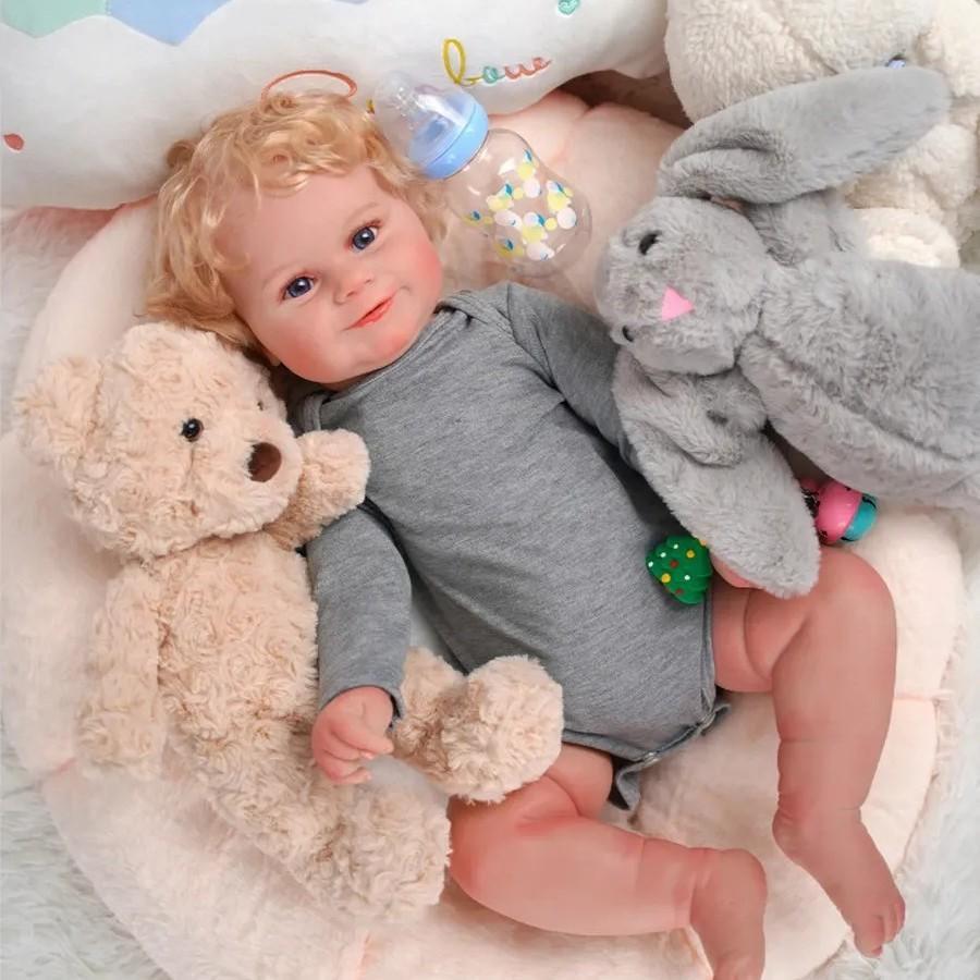 

55 см Кукла Реборн Реалистичная Игрушка для Младенца Подарок Россия 55cm теплый белый