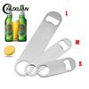 3 Size Durable Beer Bottle Opener Stainless Steel Flat Speed Bottle Cap Opener Remover Bar Blade Kitchen Tool Beer Party Supplie