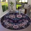 Bat Retro Round Area Rug,Carpet Rug for Living Room Bedroom Sofa Playroom Decor,Non-slip Floor Mat101