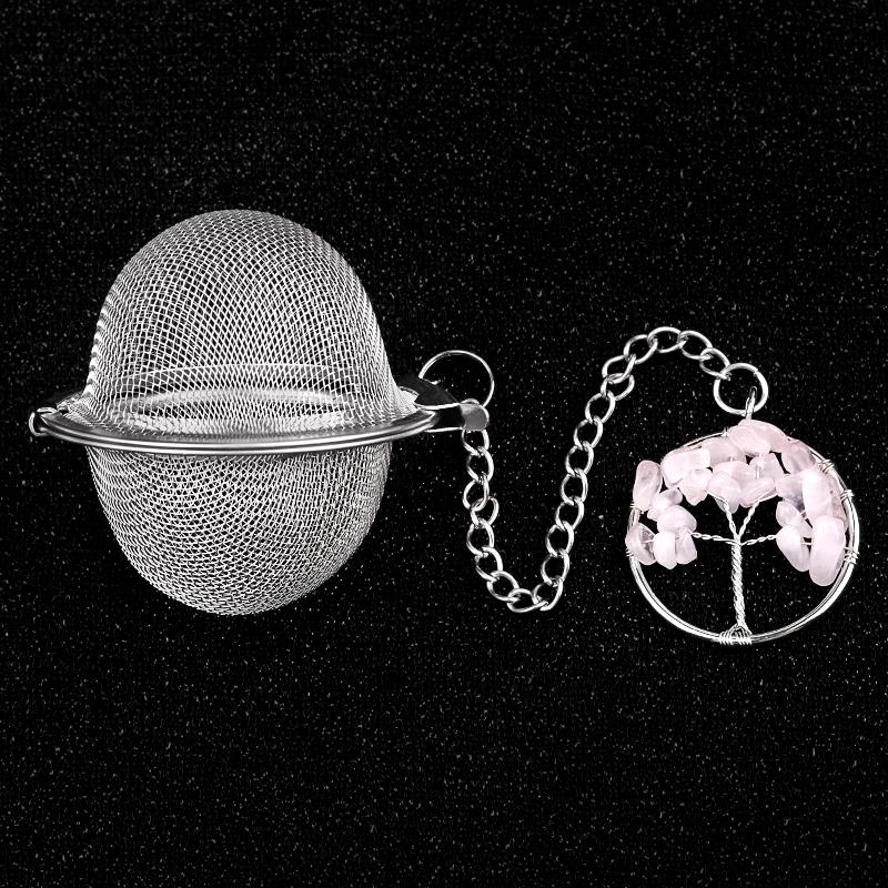 

Ситечко для чая из натурального камня Древо жизни Ситечко из нержавеющей стали для приготовления чая Приправа Мешочек Коробка для специй Аксессуар 5cm