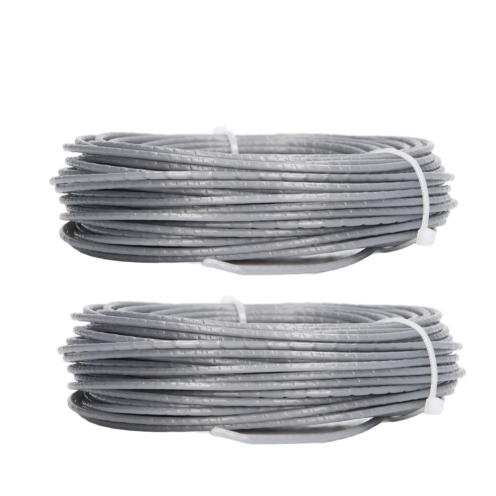 

2 ШТ. 24 м 2,0 мм Трос для газонокосилки Серый нейлоновый трос Леска для триммерной катушки для BOSCH ART 24 27 30 36