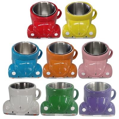 Käferförmige Kaffeetasse Kreative Käfer-Auto-Form Kaffeemilchteetasse Schreibtisch-Ornament Dekorationen Neuheiten Geschenke für Freunde